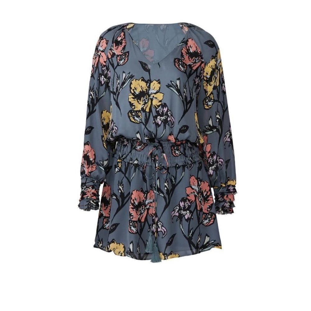 Ramy Brook Blue Floral Milene Dress $465 - Picture 6 of 10